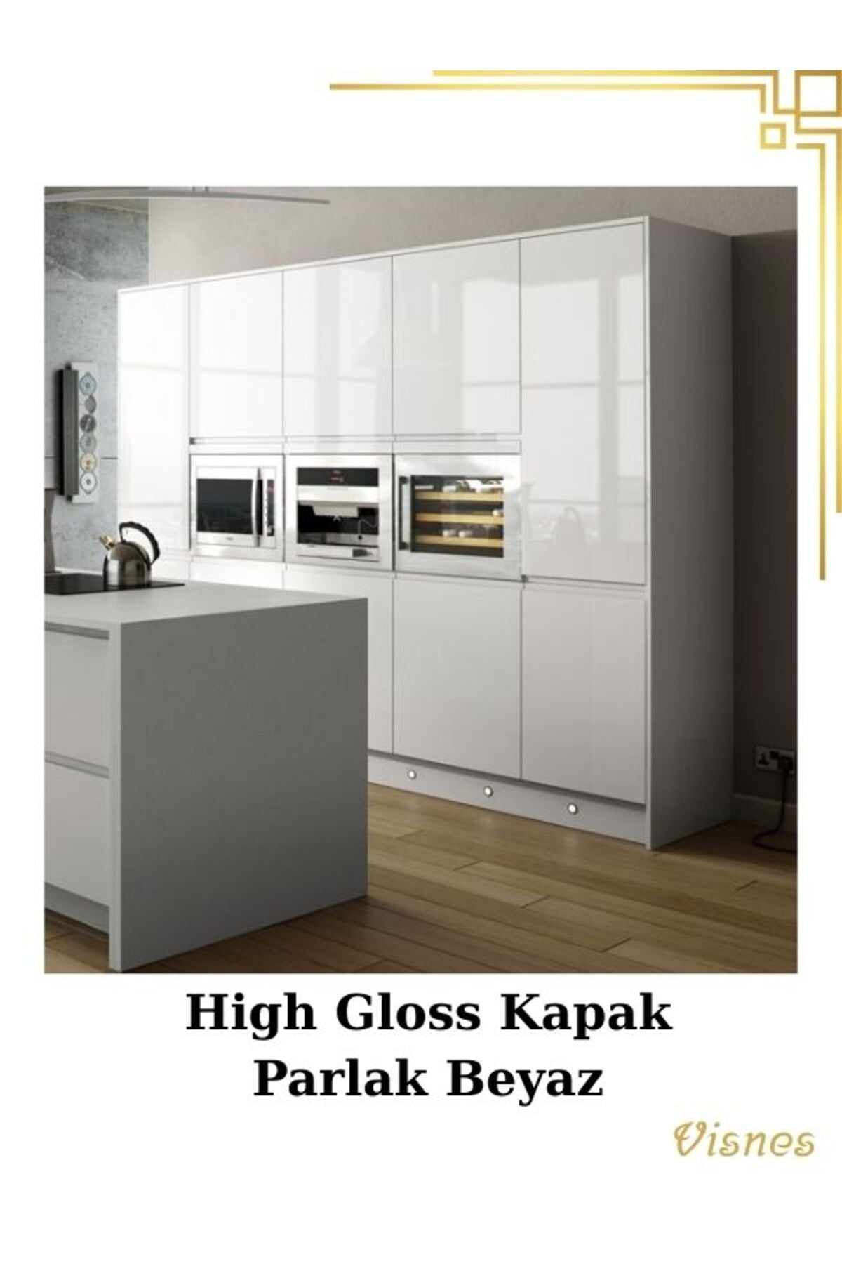 Özel Ölçü High Gloss EvoGloss Mutfak Dolap Kapağı Banyo Kapak Parlak Özel Kaplama