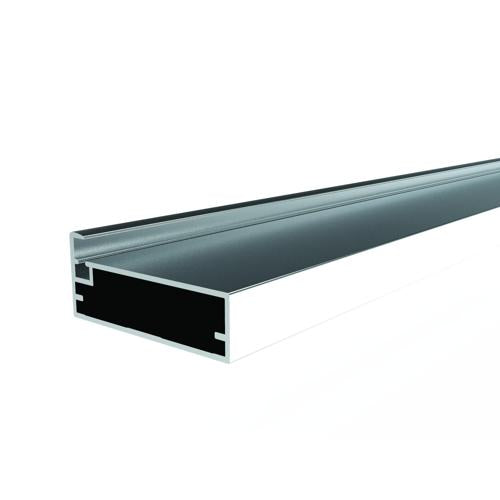 CAM KAPAK PROFİL L=6000 mm. -E3C000 (P07) PARLAK BEYAZ ELOKSAL -T6-F22 -6463 — Kapak Profili