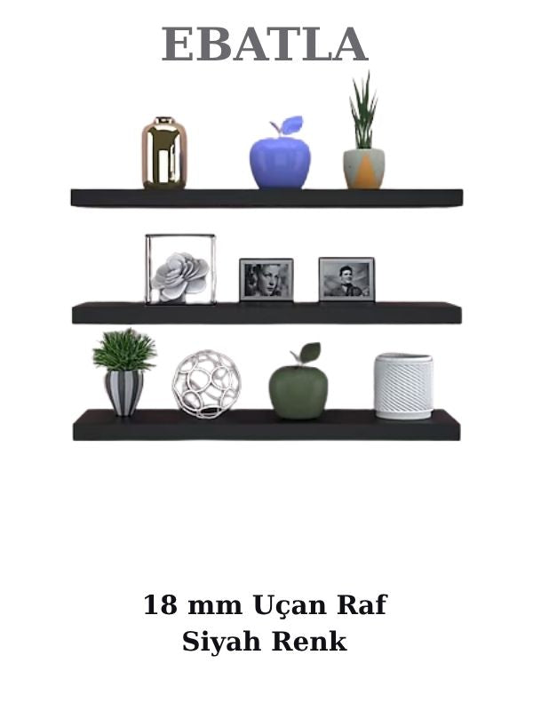 18 mm Uçan Duvar Rafı Tekli Gizli Raf Yüzen Raf