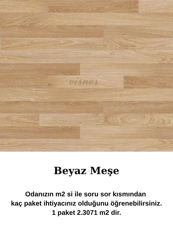 TerraClick Beyaz Meşe Laminant Parke 8mm 10lu paket | 2,3071 m2