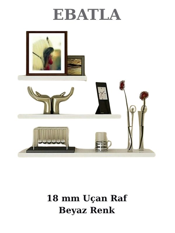 18 mm Uçan Duvar Rafı Tekli Gizli Raf Yüzen Raf