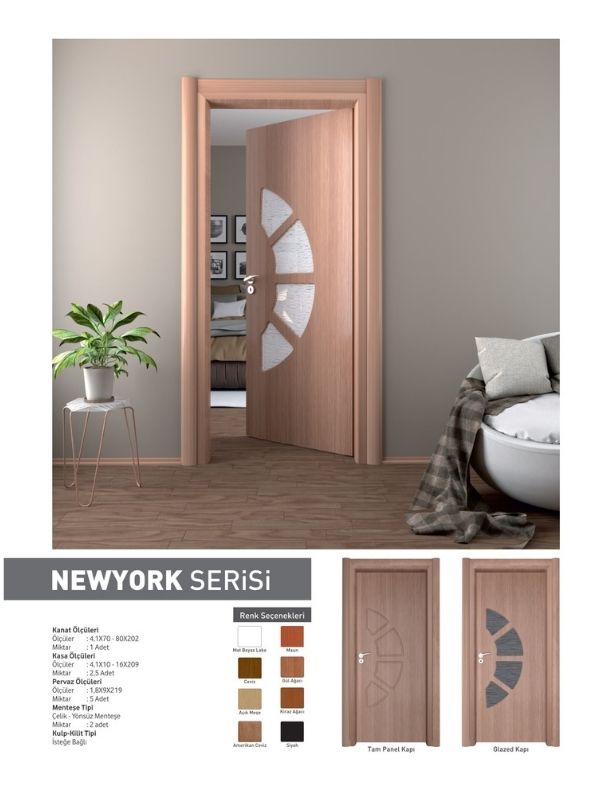 Oda Kapısı İç Mekan Panel Kapı Newyork Serisi