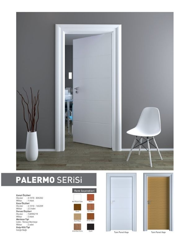 Oda Kapısı İç Mekan Panel Kapı Palermo Serisi