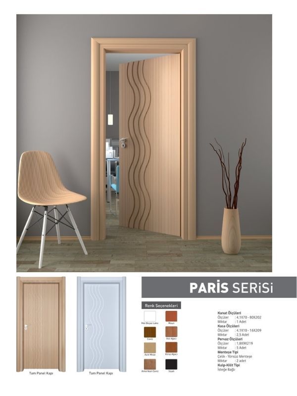 Oda Kapısı İç Mekan Panel Kapı Paris Serisi