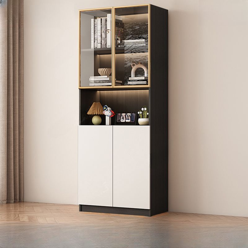 Modern Cam Kapaklı Kahve Köşesi - Kitaplık Cam kapaklı Dolap