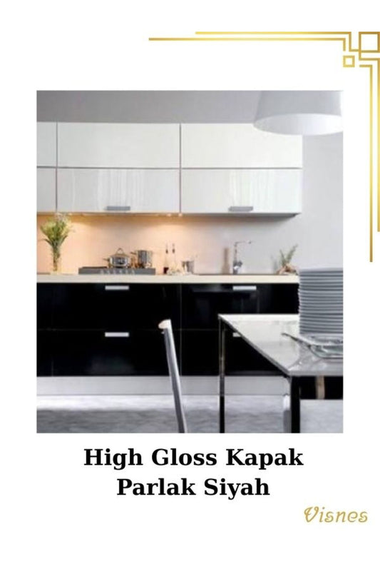 Özel Ölçü High Gloss EvoGloss Mutfak Dolap Kapağı Banyo Kapak Parlak Özel Kaplama