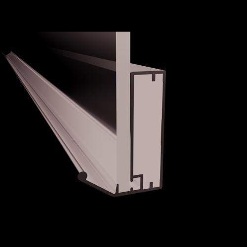 7565 CAM KAPAK KULP PROFİLİ L=6000 mm. -E3C000 (P07) PARLAK BEYAZ ELOKSAL -T6-F22 -6463 — Kapak Profili