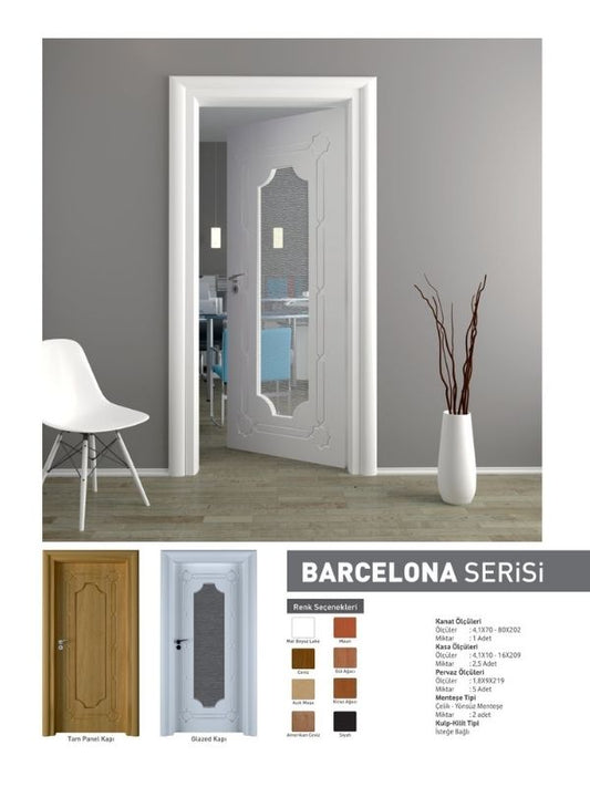 Oda Kapısı İç Mekan Panel Kapı Barcelona Serisi