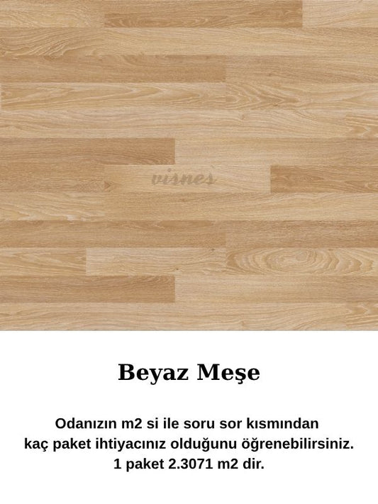 TerraClick Beyaz Meşe Laminant Parke 8mm 10lu paket