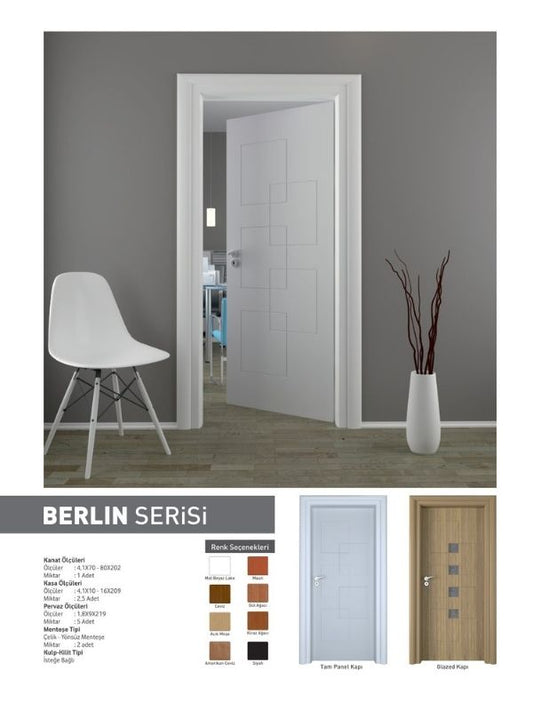 Oda Kapısı İç Mekan Panel Kapı Berlin Serisi