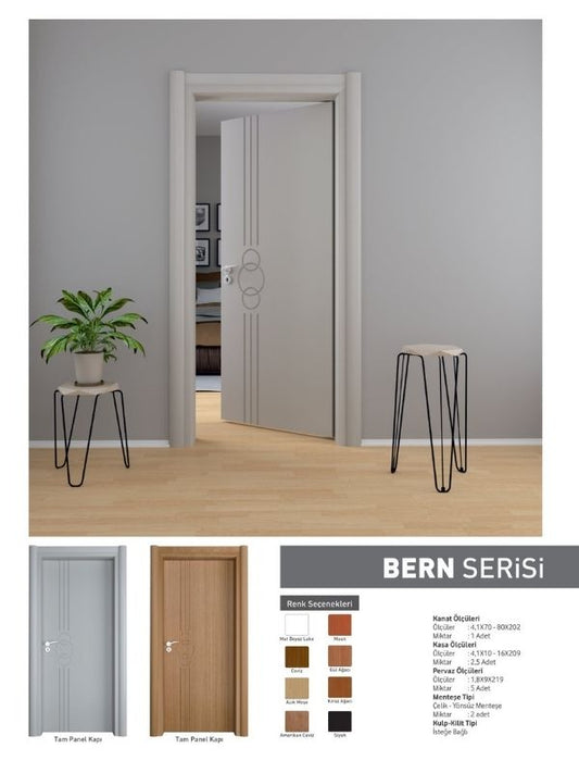 Oda Kapısı İç Mekan Panel Kapı Bern Serisi