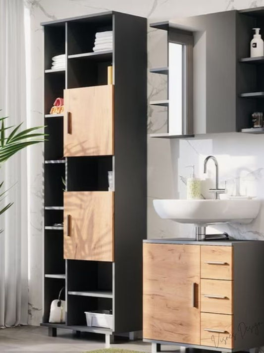 Çok Amaçlı Uzun Banyo Dolabı Dekoratif Depolama Kitaplık Banyo Mutfak Kiler Dolabı
