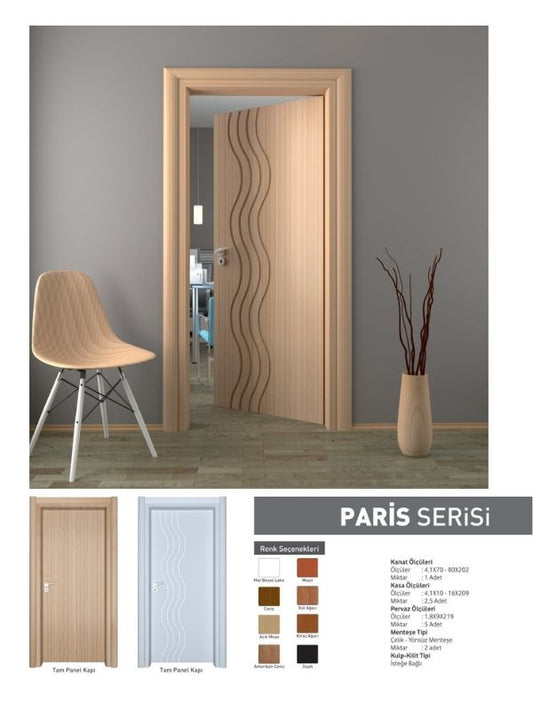 Oda Kapısı İç Mekan Panel Kapı Paris Serisi