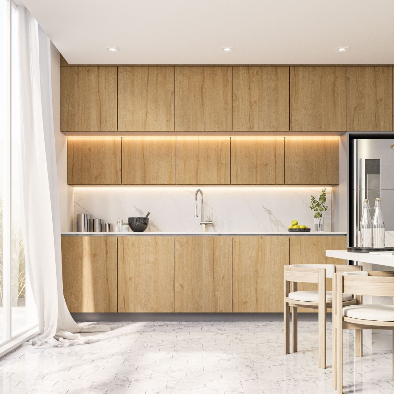 Çamsan Entegre FG-95 Atlas Meşe MDF Lam panel rengi