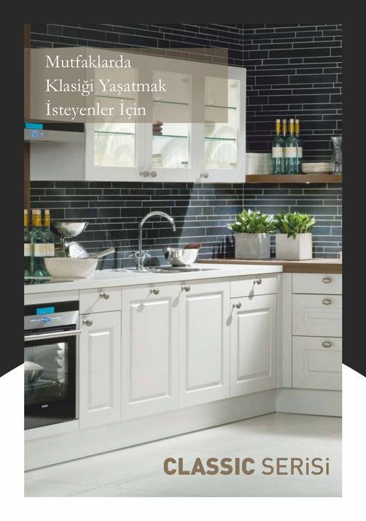 Özel Ölçü Mutfak Dolap Kapağı Banyo Kapağı Membran Kapak Classic Serisi