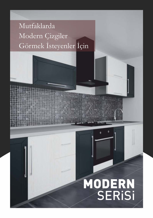 Özel Ölçü Mutfak Dolap Kapağı Banyo Kapağı Membran Kapak Modern Serisi